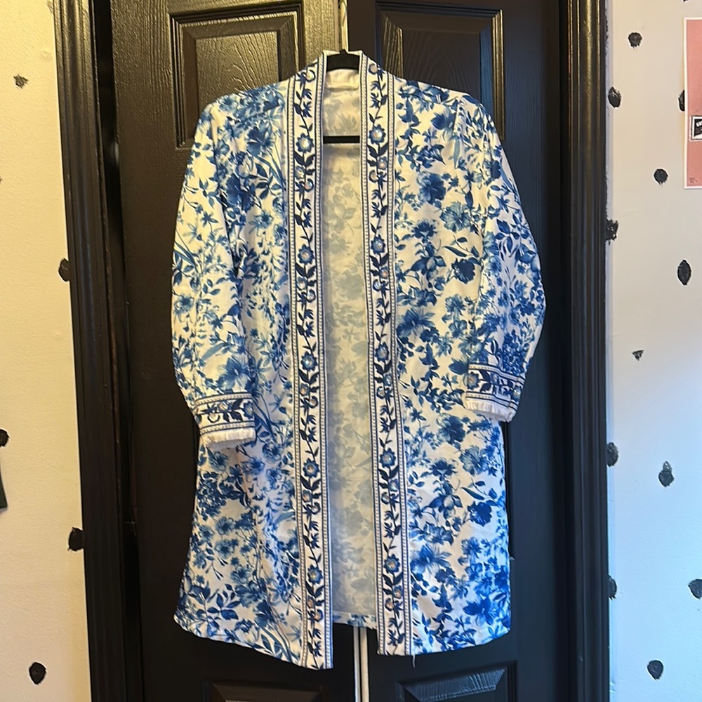 Mulaya Elegant Duster Jacket Layer